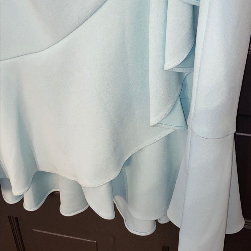 Calvin Klein Mint Green Midi Ruffled Skirt NWT 14W - Picture 3 of 6